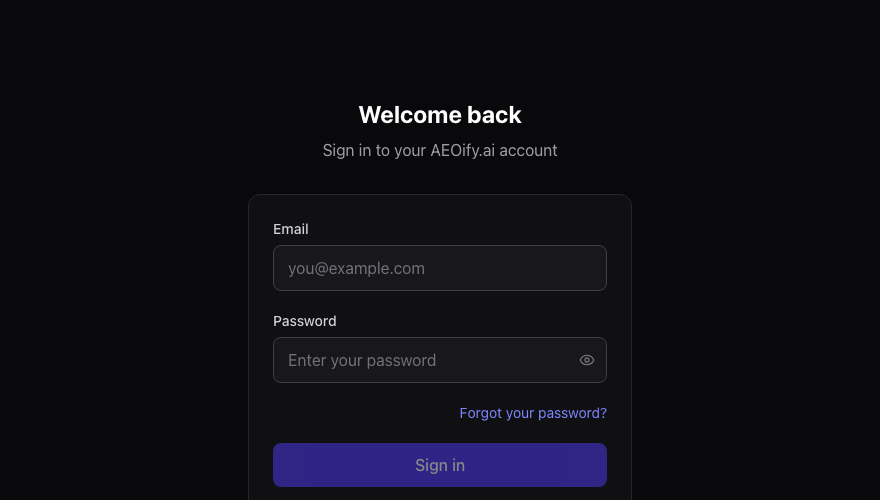 Login form